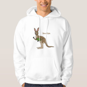 Cute happy Australian kangaroo illustratie Hoodie