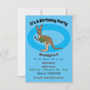 Cute happy Australian kangaroo illustratie Kaart