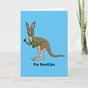 Cute happy Australian kangaroo illustratie Kaart