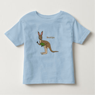 Cute happy Australian kangaroo illustratie Kinder Shirts