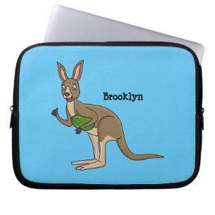 Cute happy Australian kangaroo illustratie Laptop Sleeve