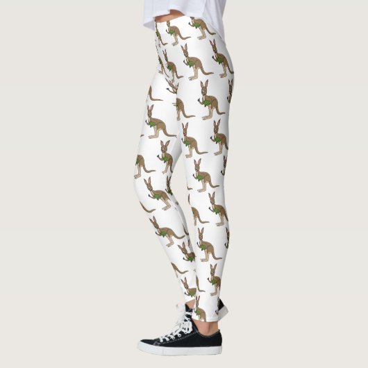 Cute happy Australian kangaroo illustratie Leggings (Links)