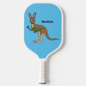 Cute happy Australian kangaroo illustratie Pickleball Paddle (Achterkant)