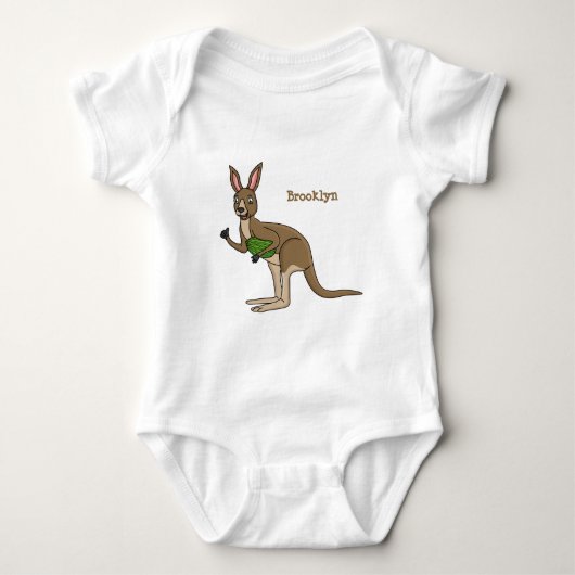 Cute happy Australian kangaroo illustratie Romper (Voorkant)