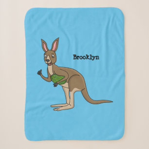 Cute happy Australian kangaroo illustratie Sherpa Deken