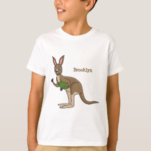 Cute happy Australian kangaroo illustratie T-shirt