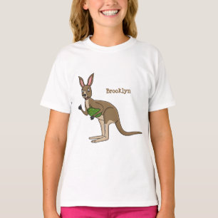Cute happy Australian kangaroo illustratie T-shirt