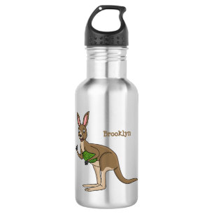 Cute happy Australian kangaroo illustratie Waterfles