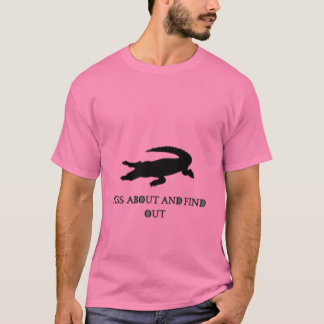 Cute Happy Baby Alligator Cartoon Roze Grafische T T-shirt