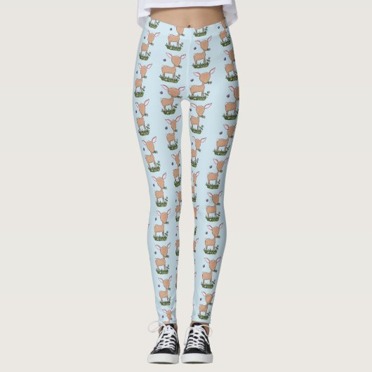 Cute happy baby hert cartoon illustratie leggings (Voorkant)