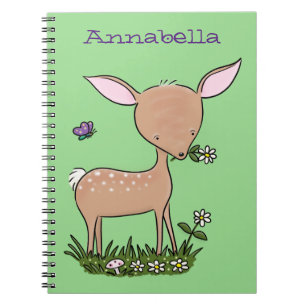 Cute happy baby hert cartoon illustratie notitieboek