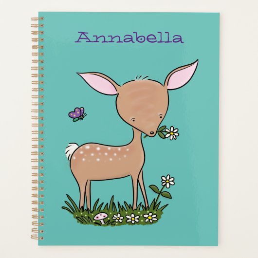 Cute happy baby hert cartoon illustratie planner (Voorkant)
