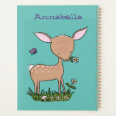 Cute happy baby hert cartoon illustratie planner (Achterkant)