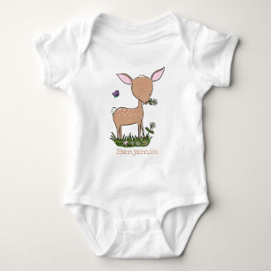 Cute happy baby hert cartoon illustratie romper
