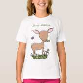 Cute happy baby hert cartoon illustratie t-shirt (Voorkant)