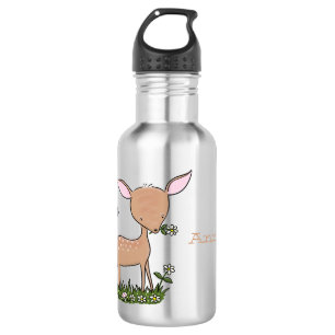 Cute happy baby hert cartoon illustratie waterfles