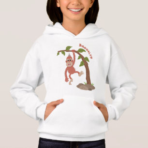 Cute happy baby orangutan cartoon illustratie