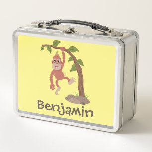 Cute happy baby orangutan cartoon illustratie