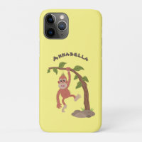 Cute happy baby orangutan cartoon illustratie