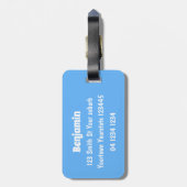 Cute happy baby platypus cartoon illustratie bagagelabel (Achterkant verticaal)