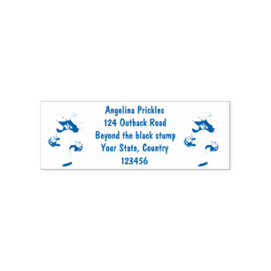 Cute happy baby platypus cartoon illustratie zelfinktende stempel