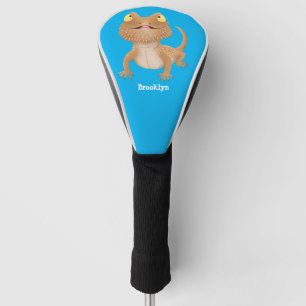 Cute happy bebaarzen dradenhagedis cartoon golfheadcover