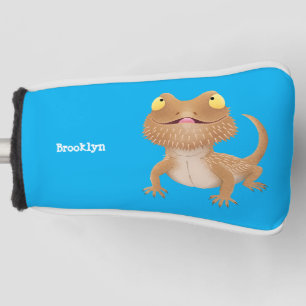 Cute happy bebaarzen dradenhagedis cartoon golfheadcover
