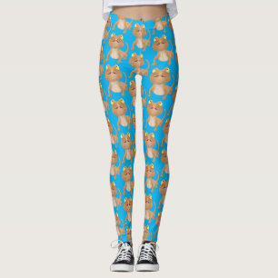 Cute happy bebaarzen dradenhagedis cartoon leggings