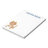 Cute happy bebaarzen dradenhagedis cartoon notitieblok (Gedraaid)