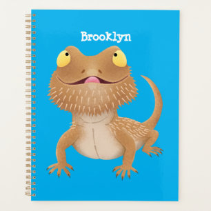 Cute happy bebaarzen dradenhagedis cartoon planner