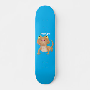 Cute happy bebaarzen dradenhagedis cartoon skateboard