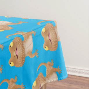 Cute happy bebaarzen dradenhagedis cartoon tafelkleed