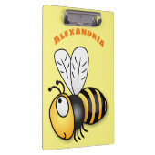Cute happy bee cartoon illustratie klembord (Rechts)