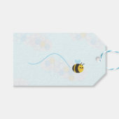 Cute happy bee gift label cadeaulabel (Voorkant (Horizontaal))