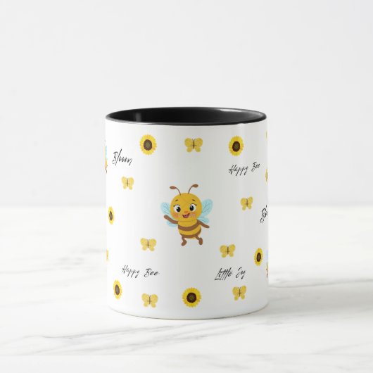 Cute Happy Bee Kids Mug (Centre)