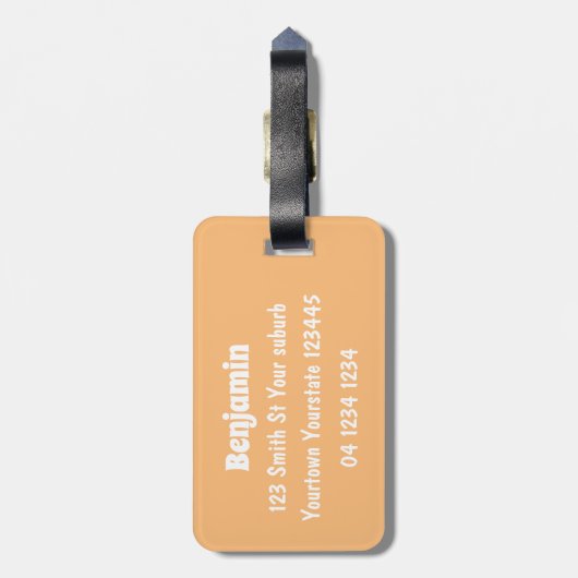 Cute happy big gorilla cartoon illustratie bagagelabel (Achterkant verticaal)