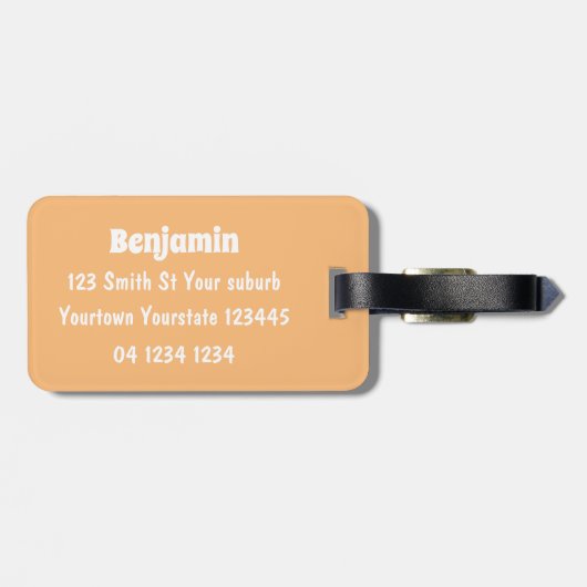 Cute happy big gorilla cartoon illustratie bagagelabel (Achterkant horizontaal)