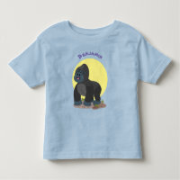Cute happy big gorilla cartoon illustratie