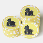 Cute happy big gorilla cartoon illustratie poker chips (Opstapeling)