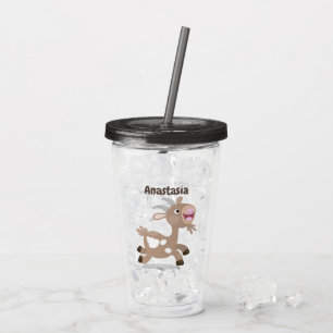 Cute happy billy cartoon acryl drinkbeker