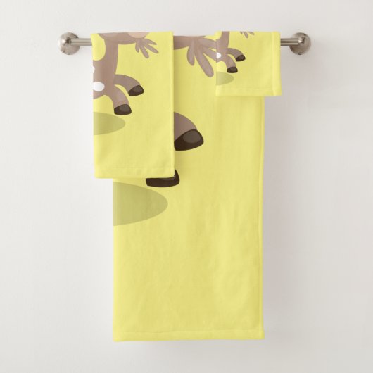 Cute happy billy cartoon bad handdoek (Insitu)