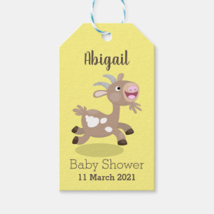 Cute happy billy cartoon cadeaulabel