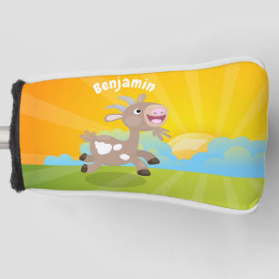 Cute happy billy cartoon golfheadcover