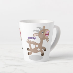 Cute happy billy cartoon latte mok
