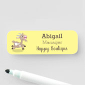 Cute happy billy cartoon naamplaatje (In situ)