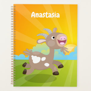 Cute happy billy cartoon planner
