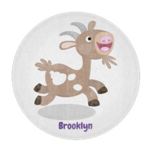 Cute happy billy cartoon snijplank