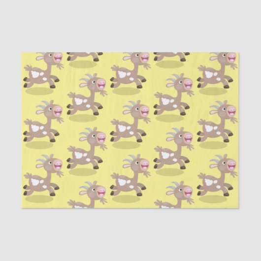 Cute happy billy cartoon tissuepapier (Voorkant)