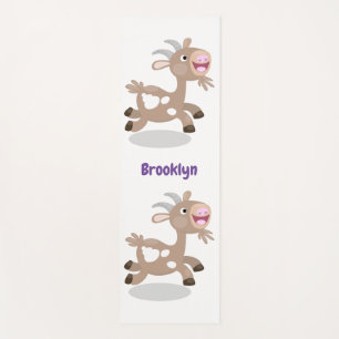 Cute happy billy cartoon yogamat