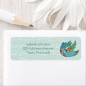 Cute happy bird etiket (Insitu)